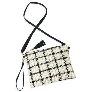 Black & White Crossbody wristlet/clutch